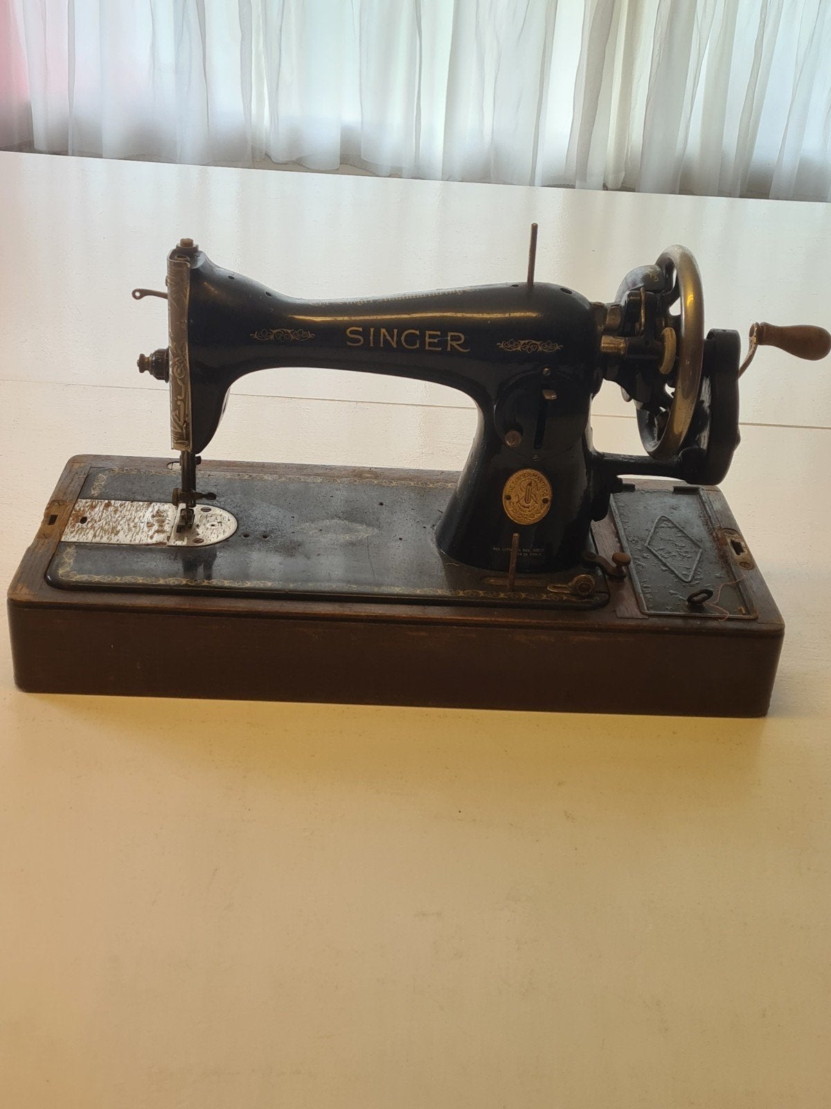 Antieke Singer Handnaaimachine - Decoratief en Functioneel, Antiek en Kunst, Antiek | Naaimachines, Ophalen