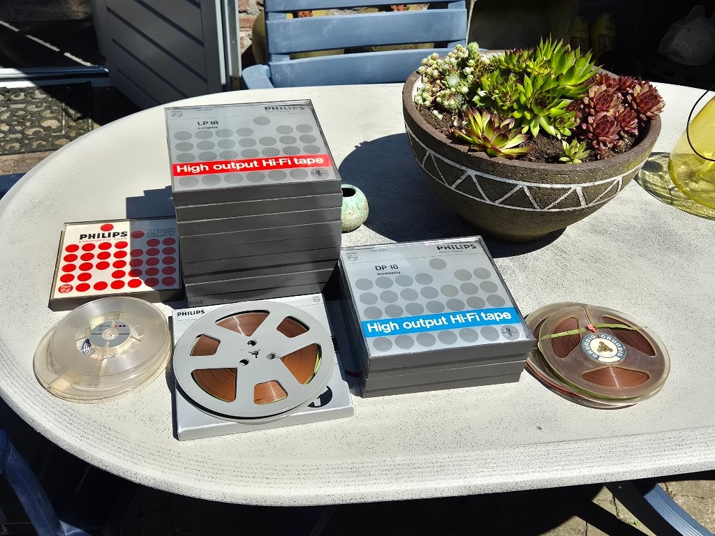Philips bandrecorder tape LP18 - DP18 en GRUNDIG gebruikt, Ophalen of Verzenden, Bandrecorder