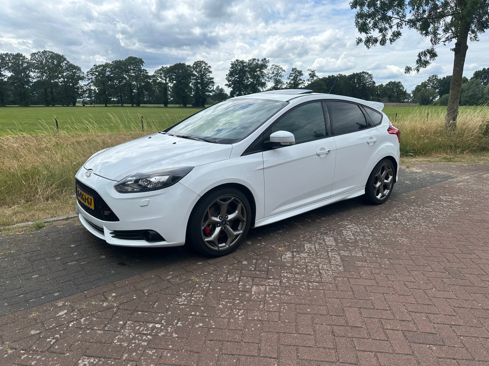 Ford Focus ST 2.0 Ecoboost - NL auto - NAP - 2013 Wit, Auto's, Zwart, 4 cilinders, 1337 kg, Wit