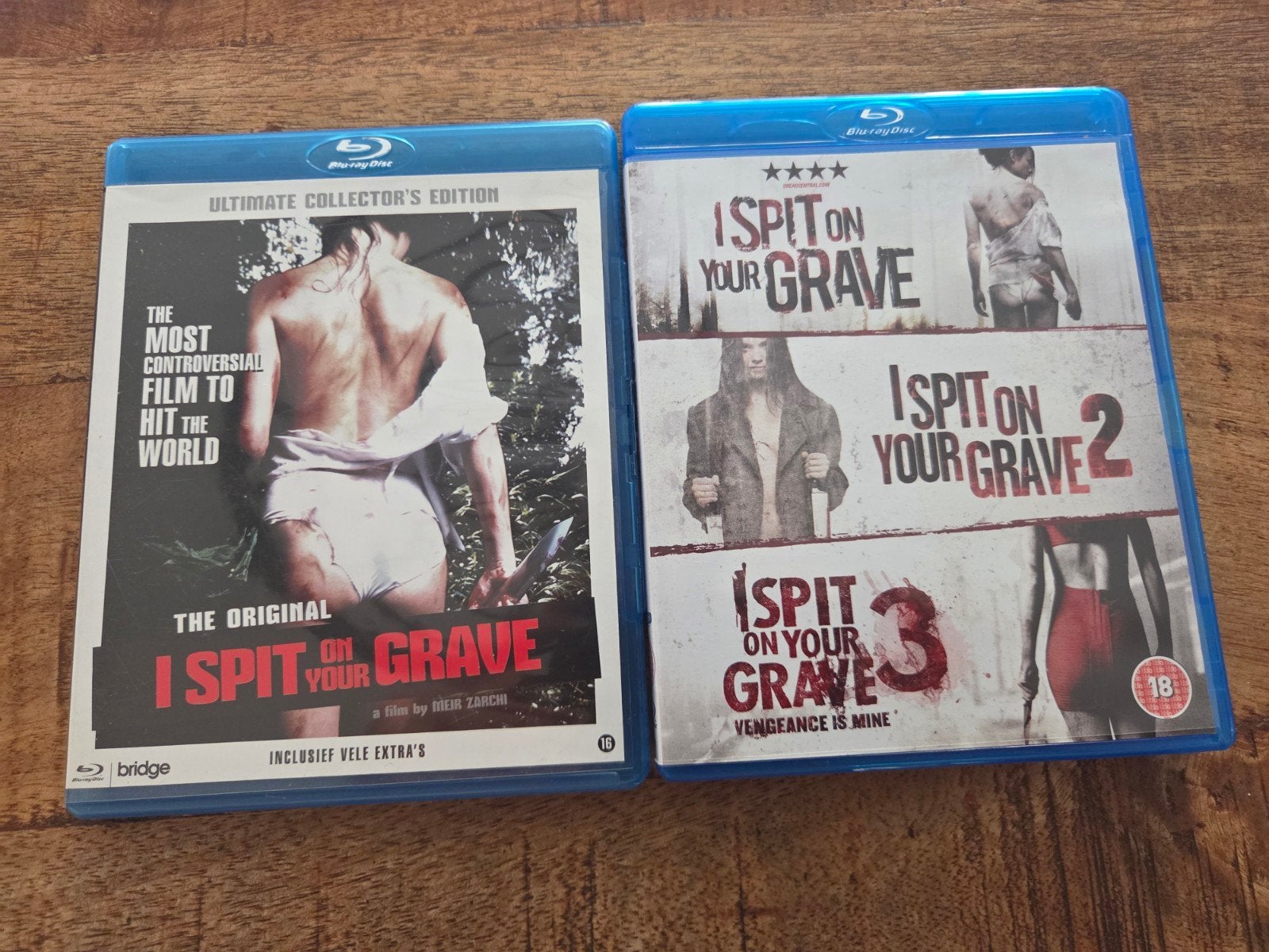 i spit on your grave blu rays (1978/2015/13/10), Ophalen of Verzenden, Zo goed als nieuw, Horror