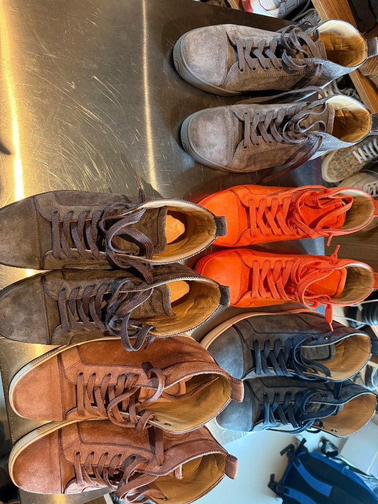Christian Louboutin hoge sneakers - Maat 41, Kleding | Heren, Schoenen, Zo goed als nieuw, Sneakers of Gympen, Overige kleuren