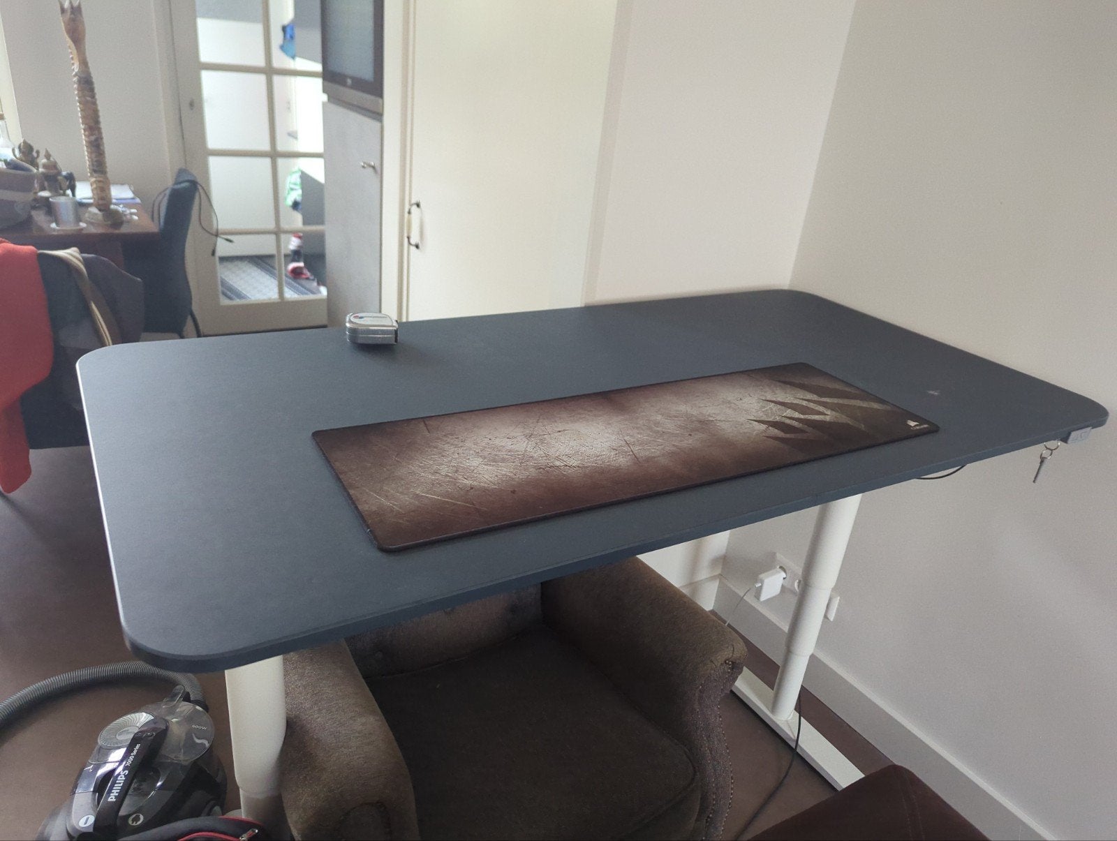 Elektrisch IKEA Zit-Sta Bureau 160x80cm, Ophalen, Zit-sta bureau, Gebruikt, IKEA