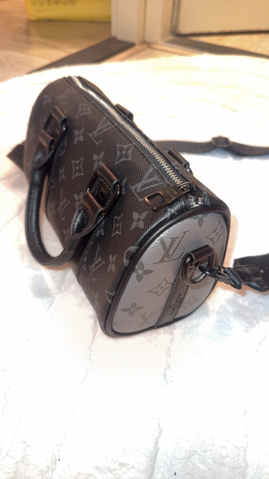 Louis Vuitton Keepall, Ophalen of Verzenden, Gebruikt, Zwart