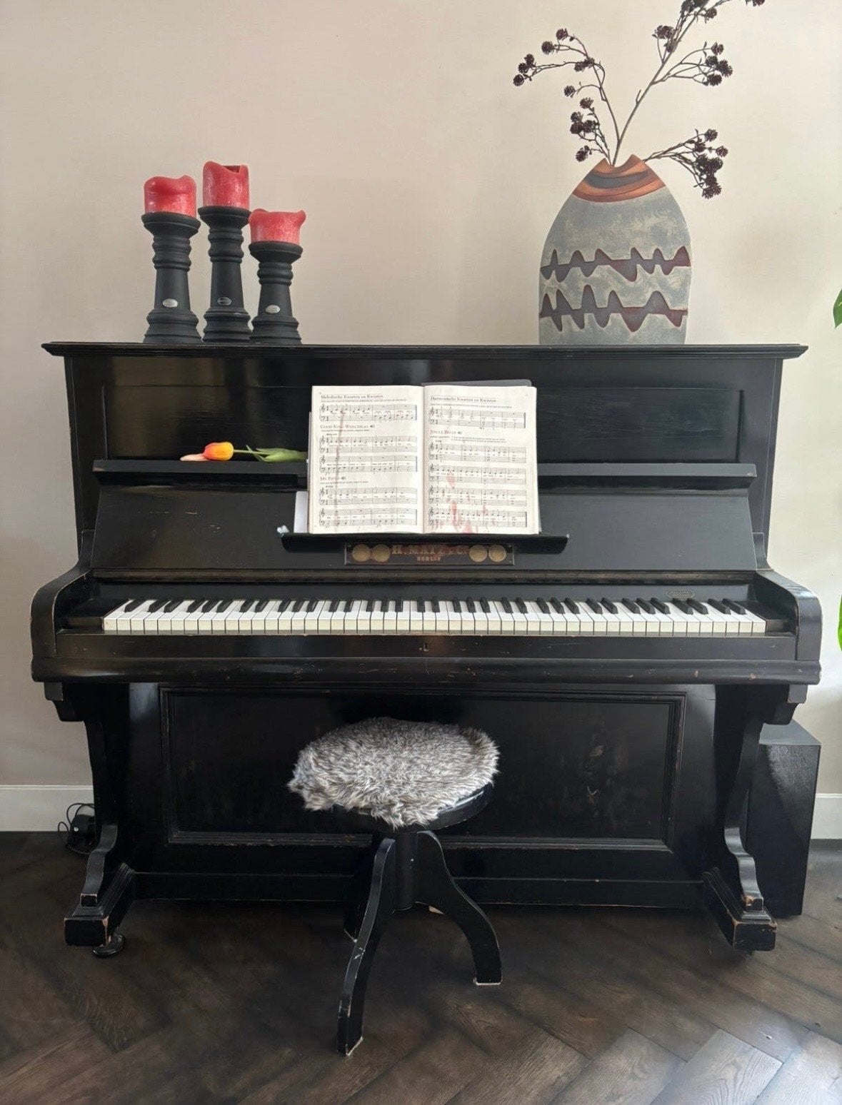 Pronkstuk antieke Piano uit 1907, Ophalen, Gebruikt, Zwart, Piano