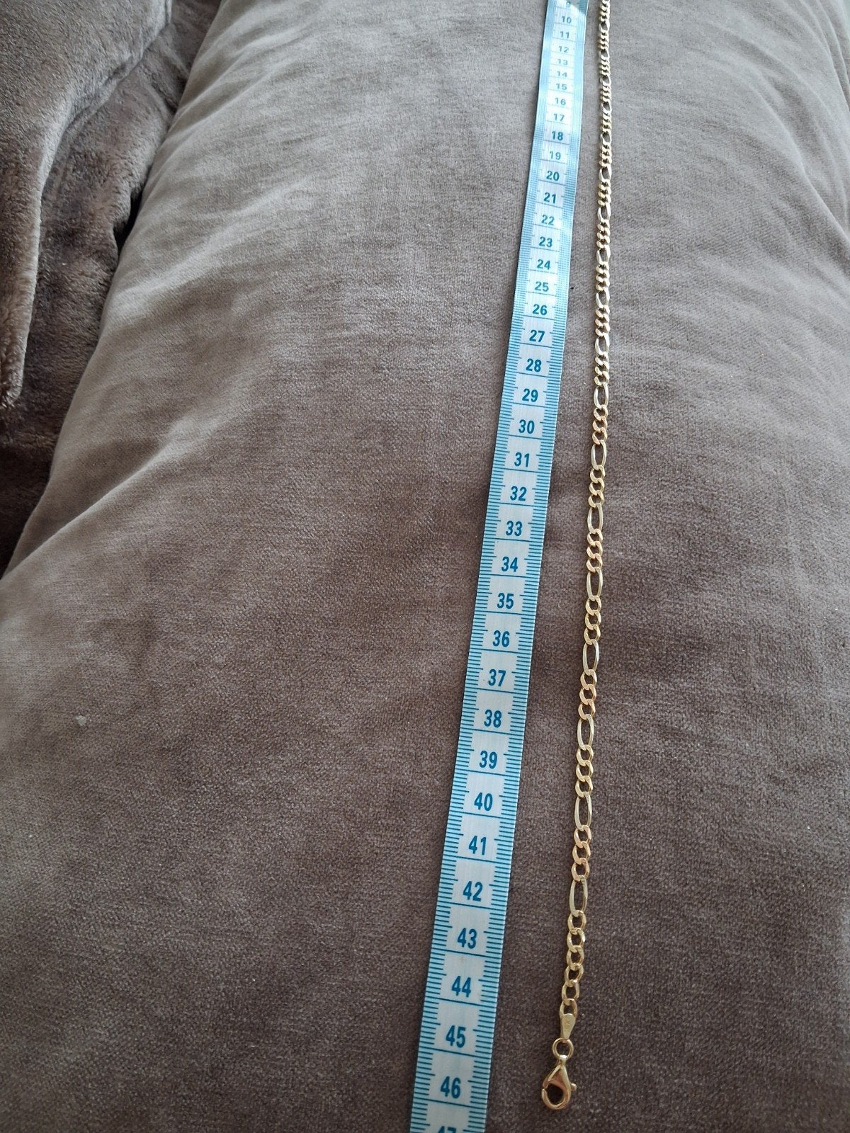 Gouden figaro schakel ketting 46 cm 14 karaat 10.7 gram, Sieraden, Tassen en Uiterlijk, Kettingen, Ophalen of Verzenden, Zo goed als nieuw