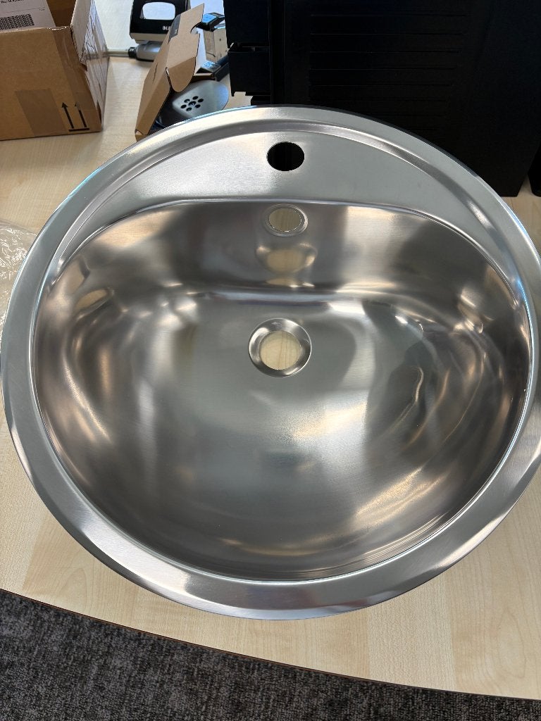 RVS ronde spoelbak, Minder dan 50 cm, Nieuw, Ophalen of Verzenden, Minder dan 25 cm