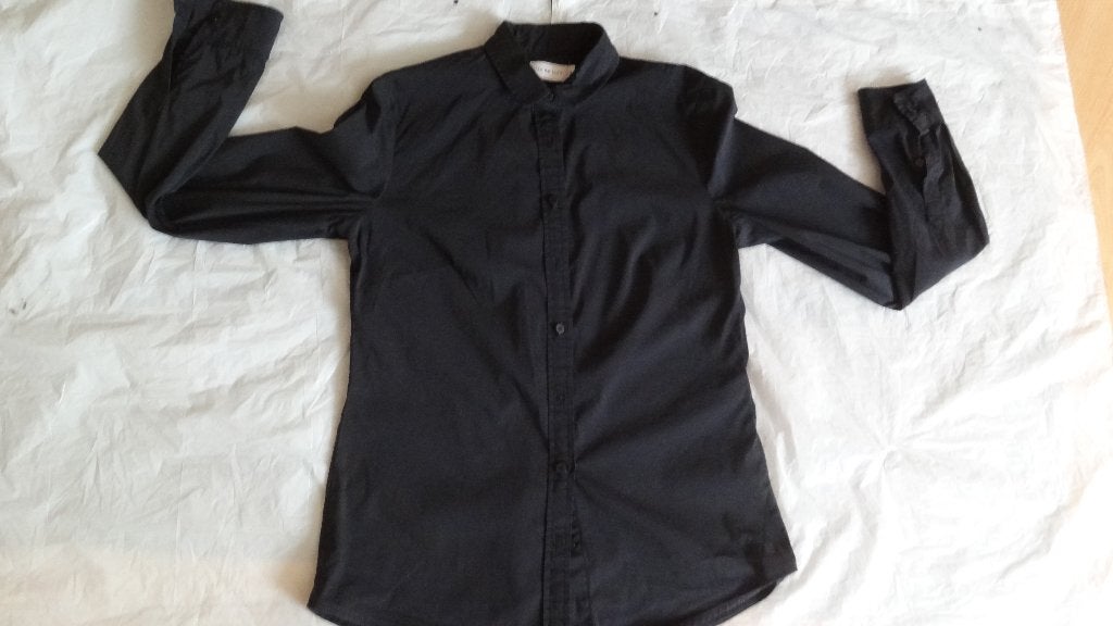 MOOIE zwarte bloese , maat S , ZGAN merk Bien Blue ,met GRAT, Zwart, Ophalen of Verzenden, Zo goed als nieuw, Maat 36 (S)