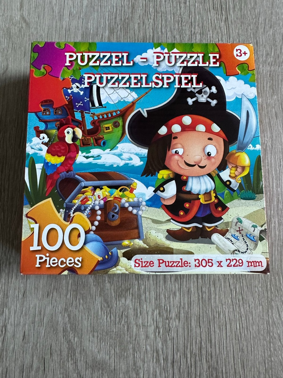 Piraten puzzel 100 stukjes., Ophalen of Verzenden, Meer dan 50 stukjes, Zo goed als nieuw, 6 jaar of ouder
