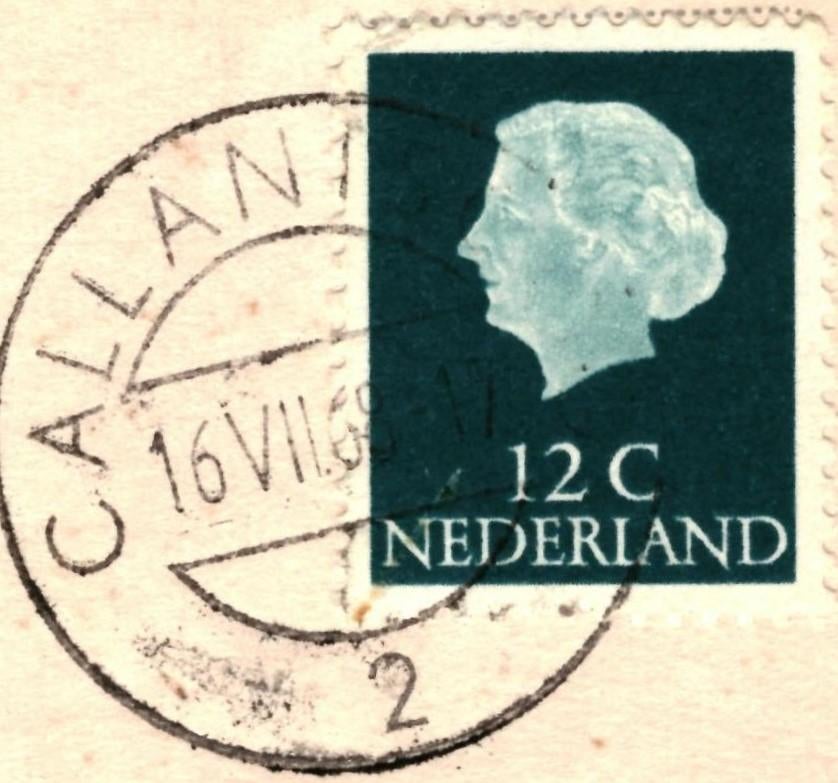 802408 Callantsoog NH 1969 Gelopen met Postzegel, Ophalen of Verzenden, 1960 tot 1980, Gelopen, Noord-Holland