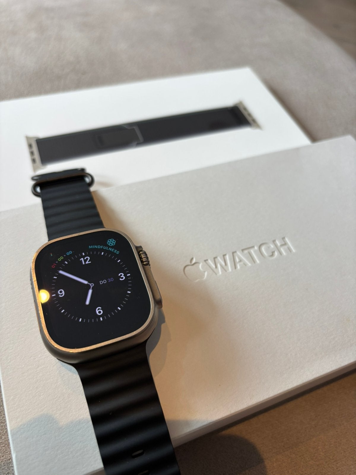Originele apple watch ultra 2 - nieuwstaat, Sieraden, Tassen en Uiterlijk, Smartwatches, Ophalen, IOS, Zo goed als nieuw, Waterdicht