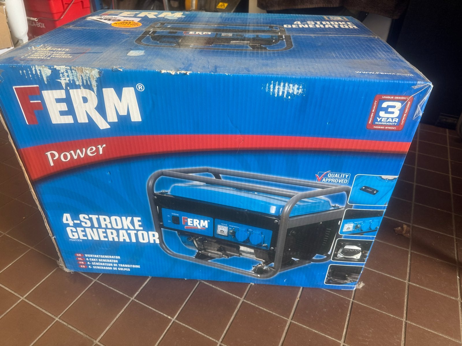 Ferm Power 4-takt Generator - Nieuw in doos, Ophalen, Nieuw, Minder dan 5 kVA, Benzine