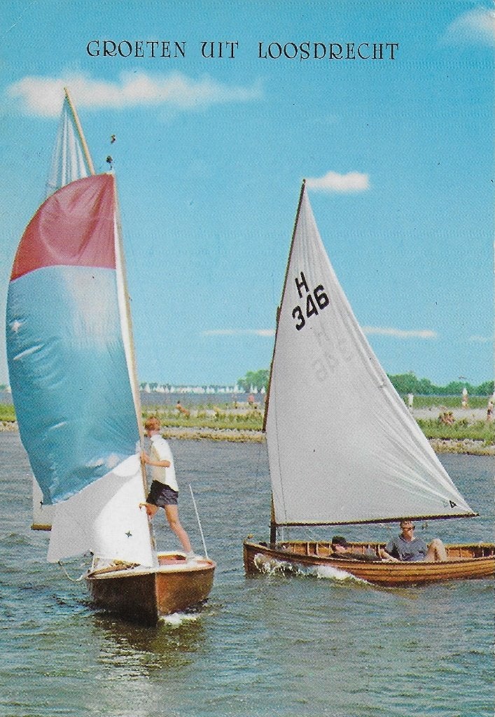 C1 Gelopen ansichtkaart groeten uit loosdrecht, Ophalen of Verzenden, 1980 tot heden, Gelopen