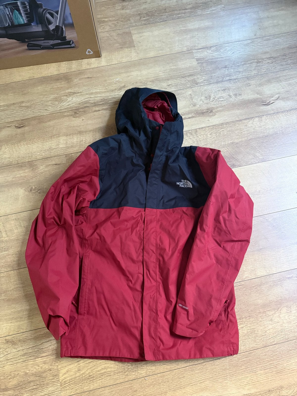 The North Face DryVent Jas - Rood/Zwart (Maat M), Kleding | Heren, Ophalen of Verzenden, Zo goed als nieuw, Maat 48/50 (M), Rood