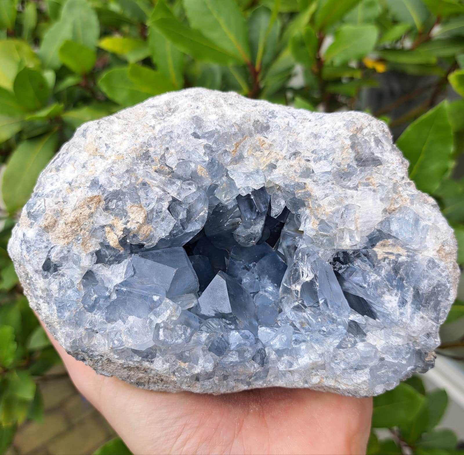 Blauwe Celestien geode edelsteen 2kg edelstenen verzameling, Ophalen of Verzenden