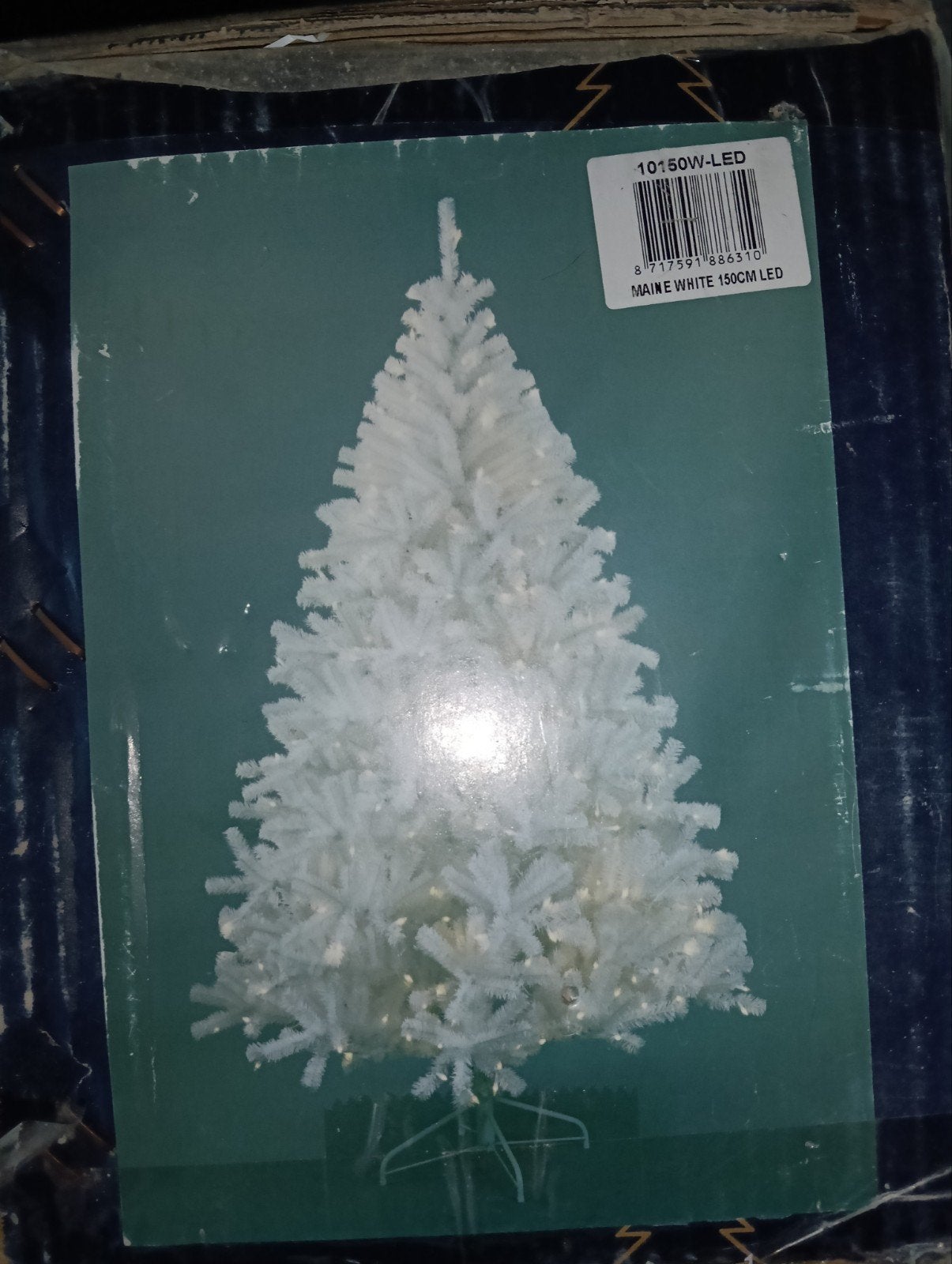 >>NIEUW!<< Witte kunstkerstboom 150 cm met LED-verlichting, Diversen, Ophalen