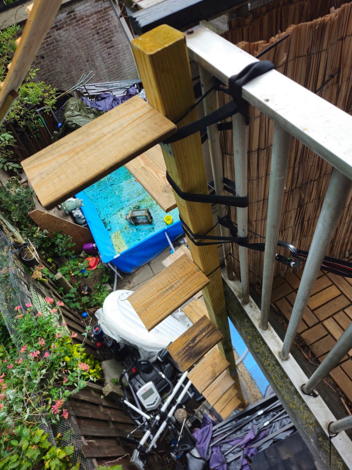 Houten katten ladder ~ 4 meter, Ophalen, Gebruikt, 4 meter of meer