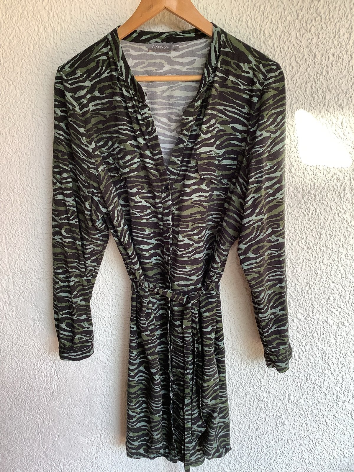 Geisha jurk met zebraprint - Maat XXL, Ophalen of Verzenden, Gedragen, Maat 46/48 (XL) of groter, Groen