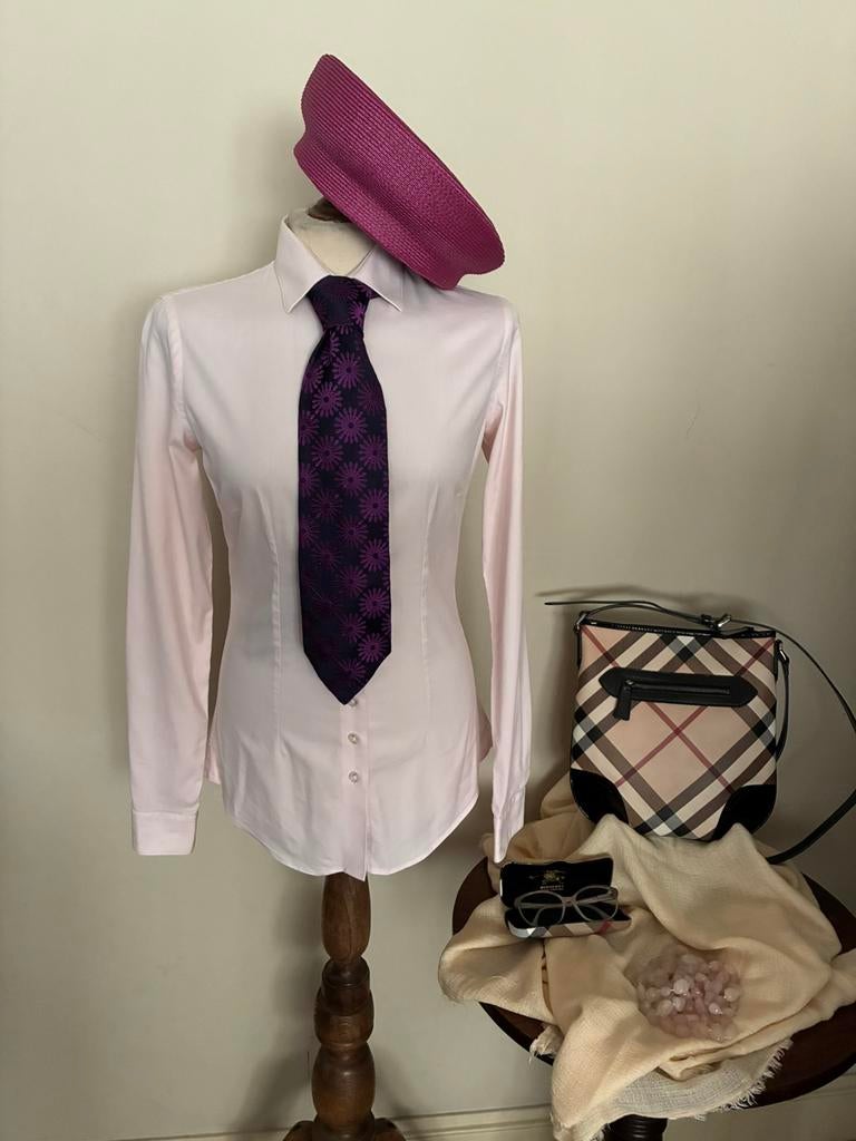 CAVALLARO NAPOLI BLOUSE COTTON STRETCH ROSE, Verzenden, Zo goed als nieuw, Maat 36 (S), Roze