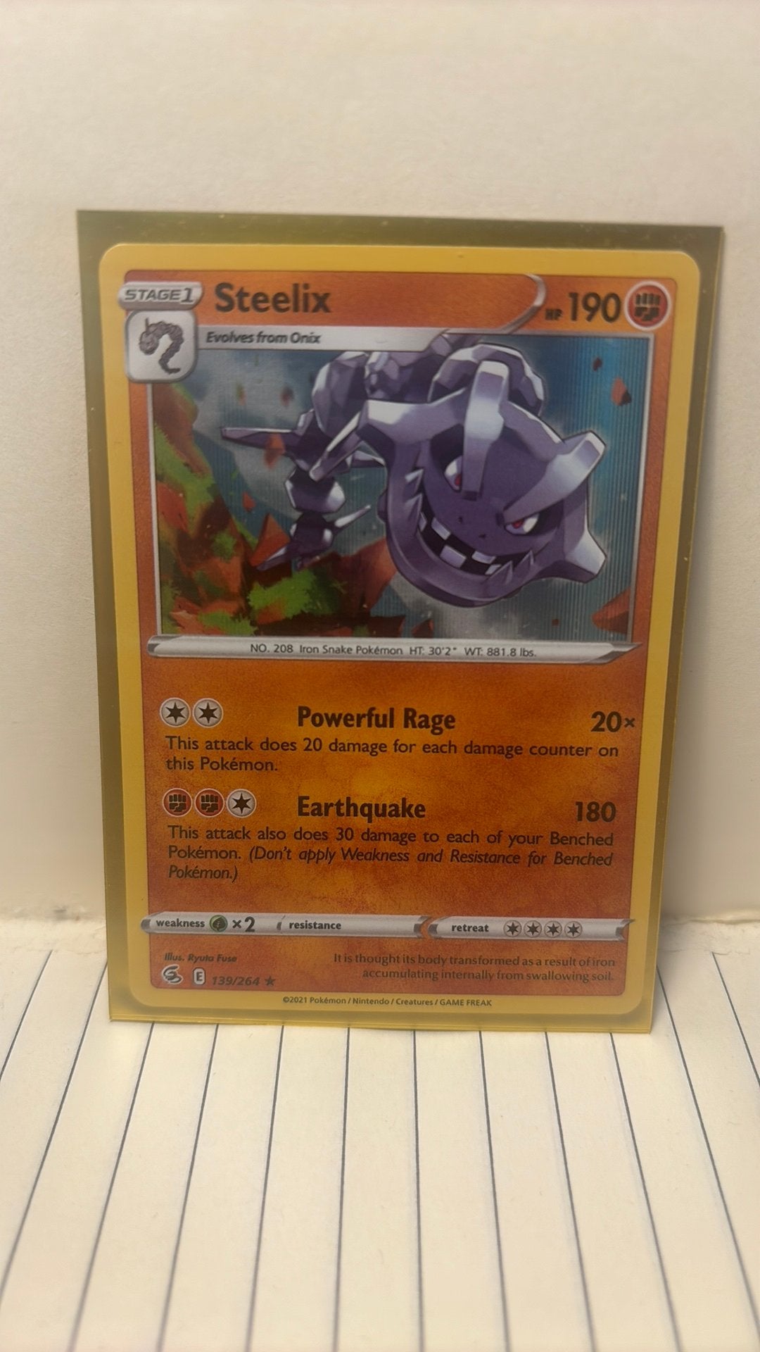 Steelix 139/264 holo fusion strike pokemon kaart, Verzenden, Nieuw, Boosterbox