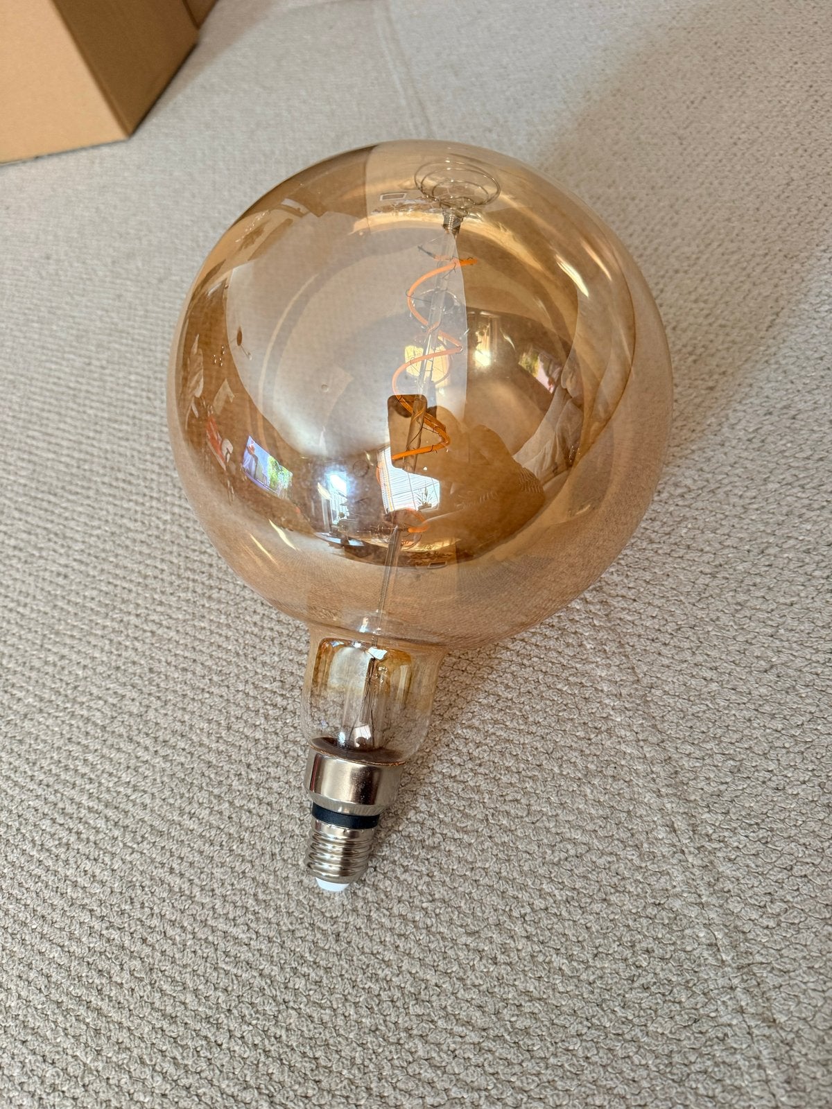HighLight LED lamp Maxi Globe 20 cm spiraal amber, Overige merken, Zo goed als nieuw, Glas, Oranje