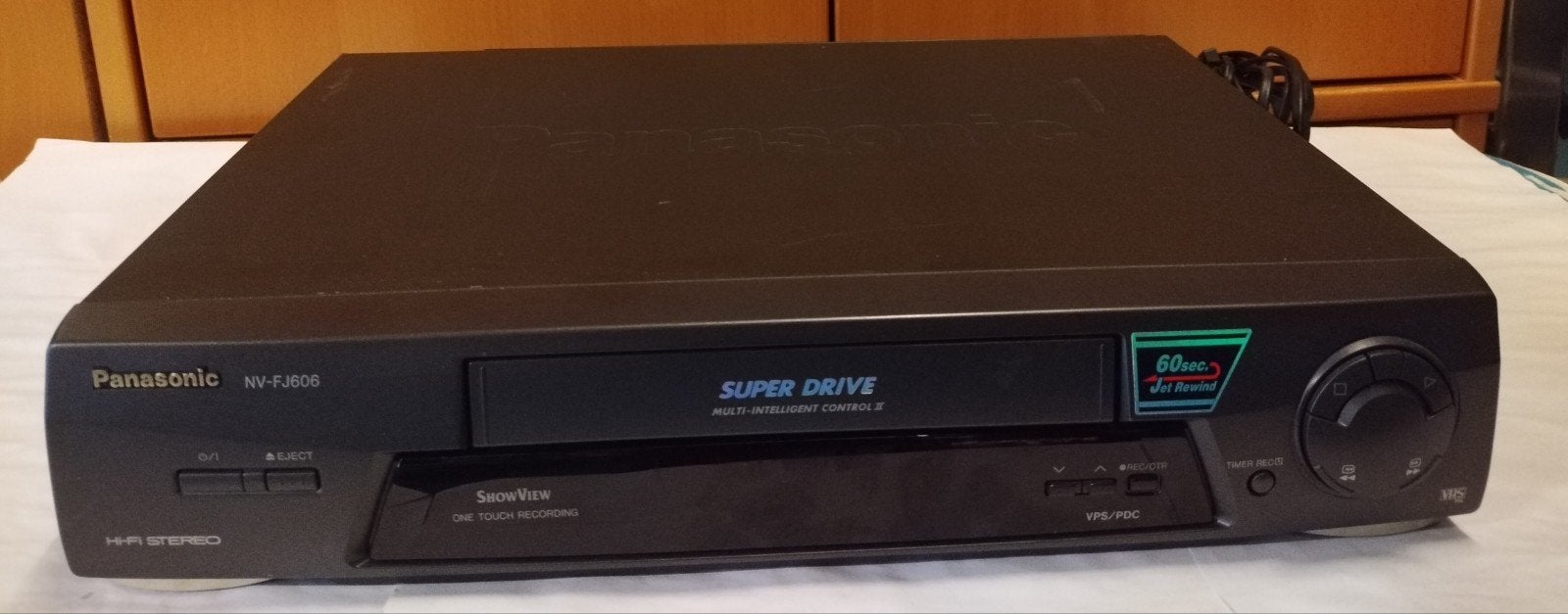 Panasonic NV-FJ606 VHS-speler - Super Drive Hi-Fi zonder ab, Audio, Tv en Foto, Videospelers, Ophalen of Verzenden, Gebruikt, VHS-speler of -recorder