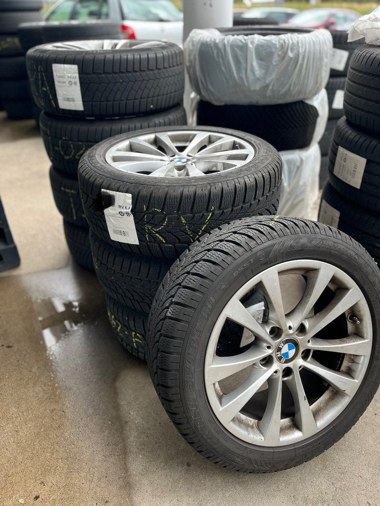 BMW Winterbanden met Velgen 225/50R17 Dunlop M+S, Auto-onderdelen, Banden en Velgen, Ophalen, Gebruikt, Banden en Velgen, 17 inch