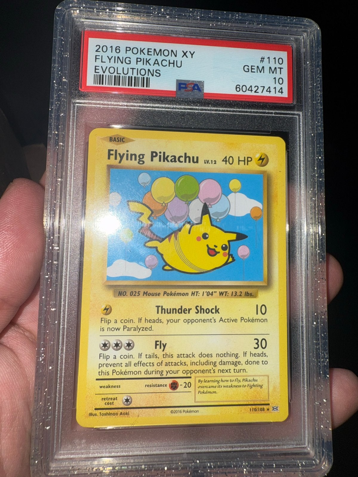 Flying Pikachu PSA 10 - 2016 XY Evolutions, Hobby en Vrije tijd, Verzamelkaartspellen | Pokémon, Ophalen of Verzenden, Zo goed als nieuw
