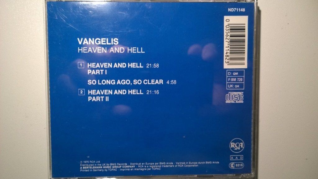 Vangelis - Heaven And Hell, Ophalen of Verzenden, Zo goed als nieuw, Pop, Album