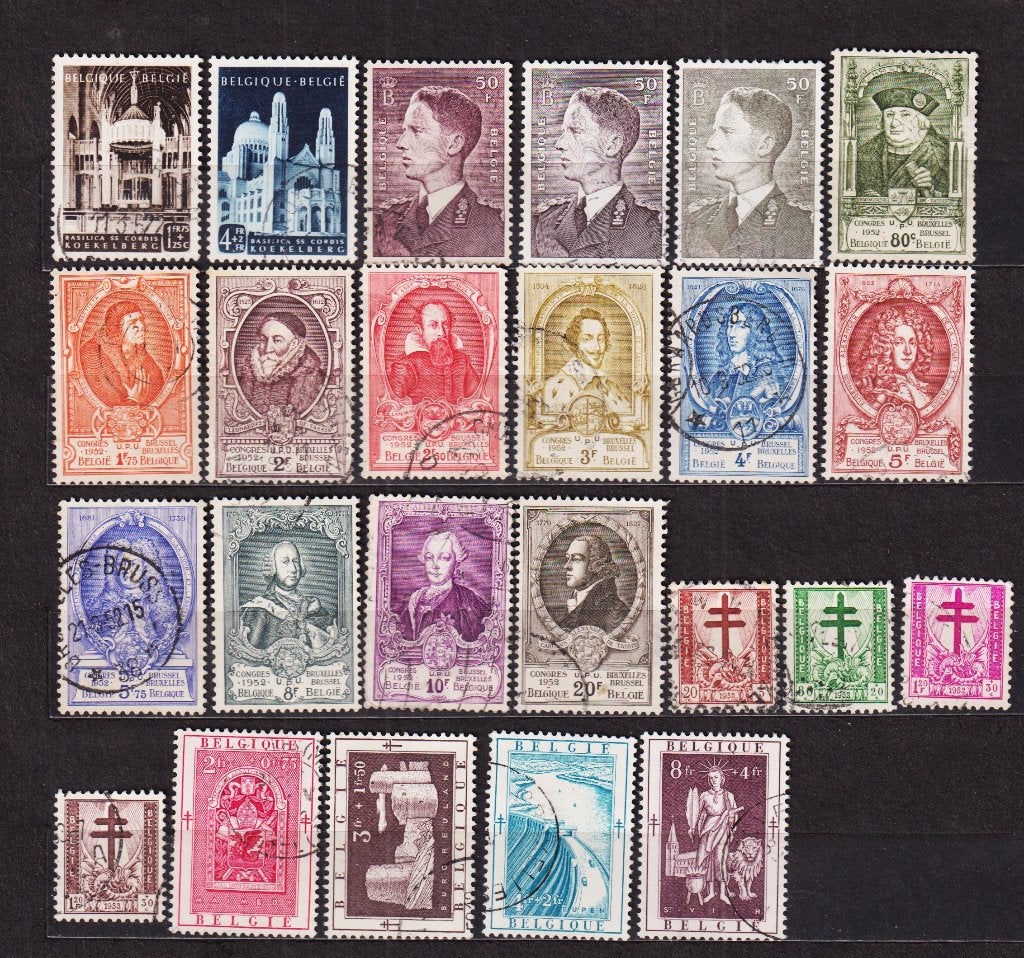België 1951-1952 gestempeld, Ophalen, Gestempeld, Gestempeld