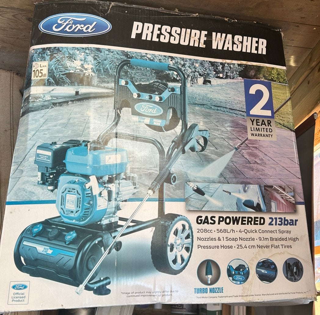 Ford benzine hogedrukreiniger, Doe-het-zelf en Verbouw, 100 liter of meer, Ophalen, Zo goed als nieuw