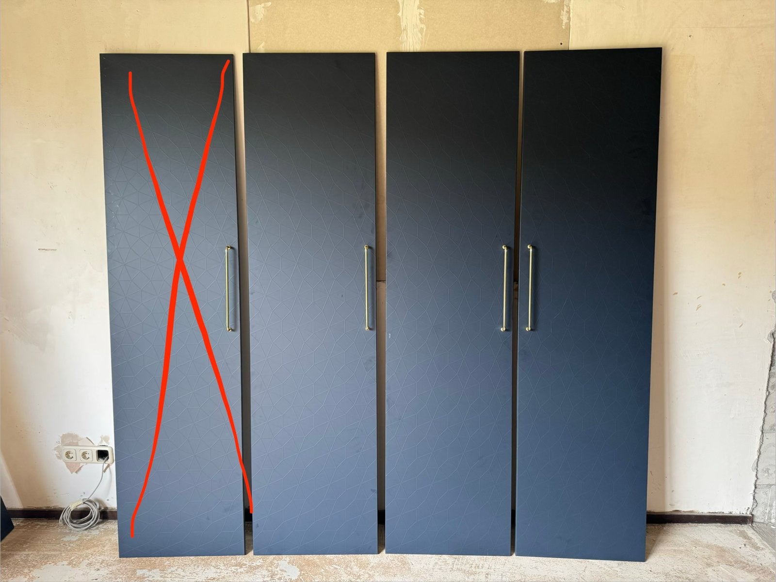Ikea Pax deuren donkerblauw 50/100x201, Ophalen, 200 cm of meer, 50 tot 100 cm, Zo goed als nieuw