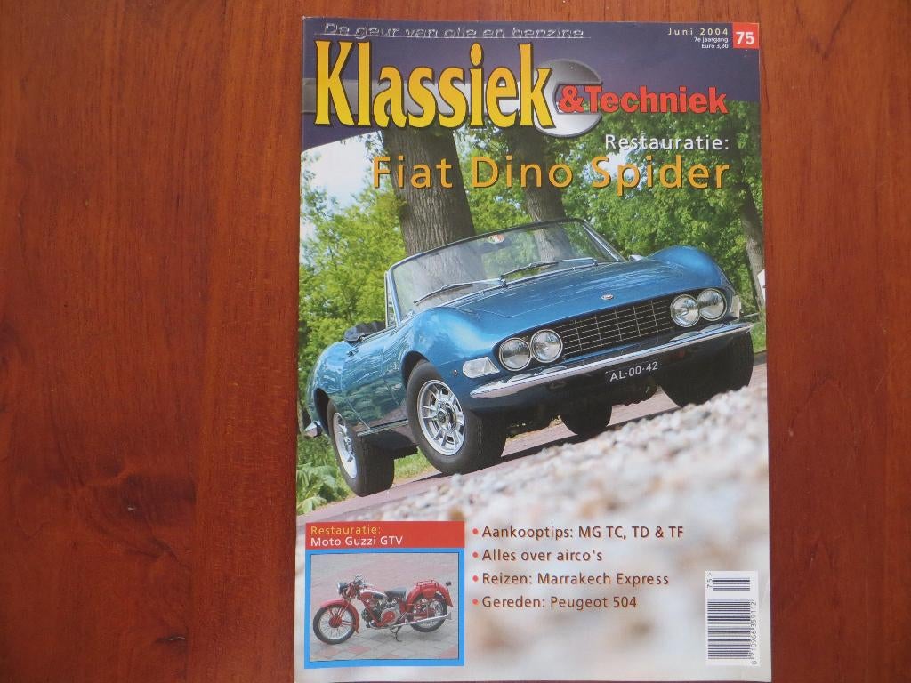 Klassiek & Techniek 75 Fiat Dino 2000 Spider, Peugeot 504, Boeken, Ophalen of Verzenden, Nieuw, Peugeot