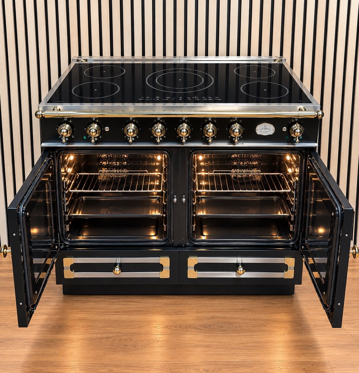 Luxe La Cornue Fornuis INDUCTIE met 5 zones 2 ovens 110 cm, Overige merken, Hete lucht, Fornello Esperta, Refurbished