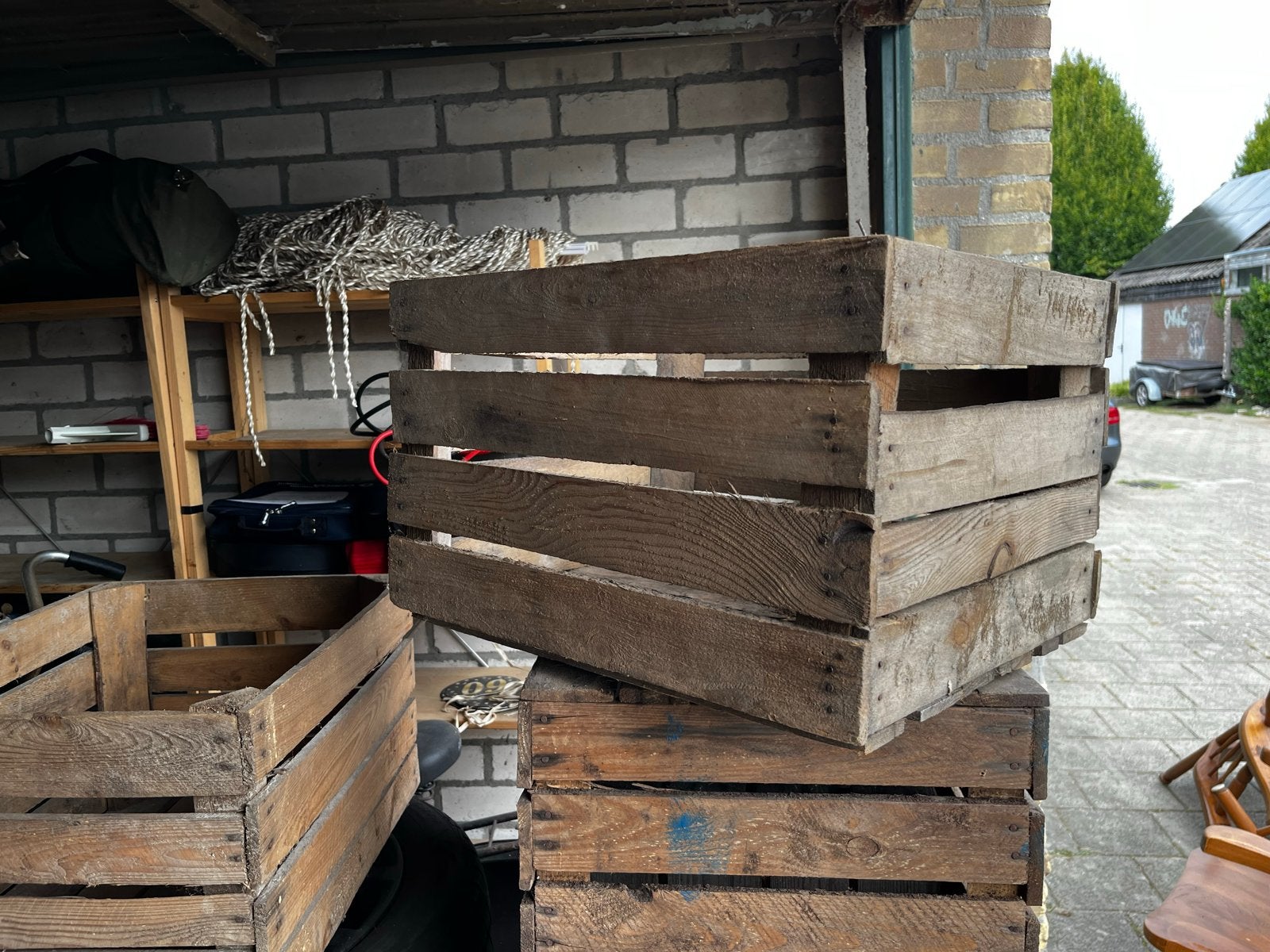 18 Houten fruitkistjes - 50x40x30cm, Ophalen, Minder dan 50 cm, Gebruikt, 50 tot 100 cm