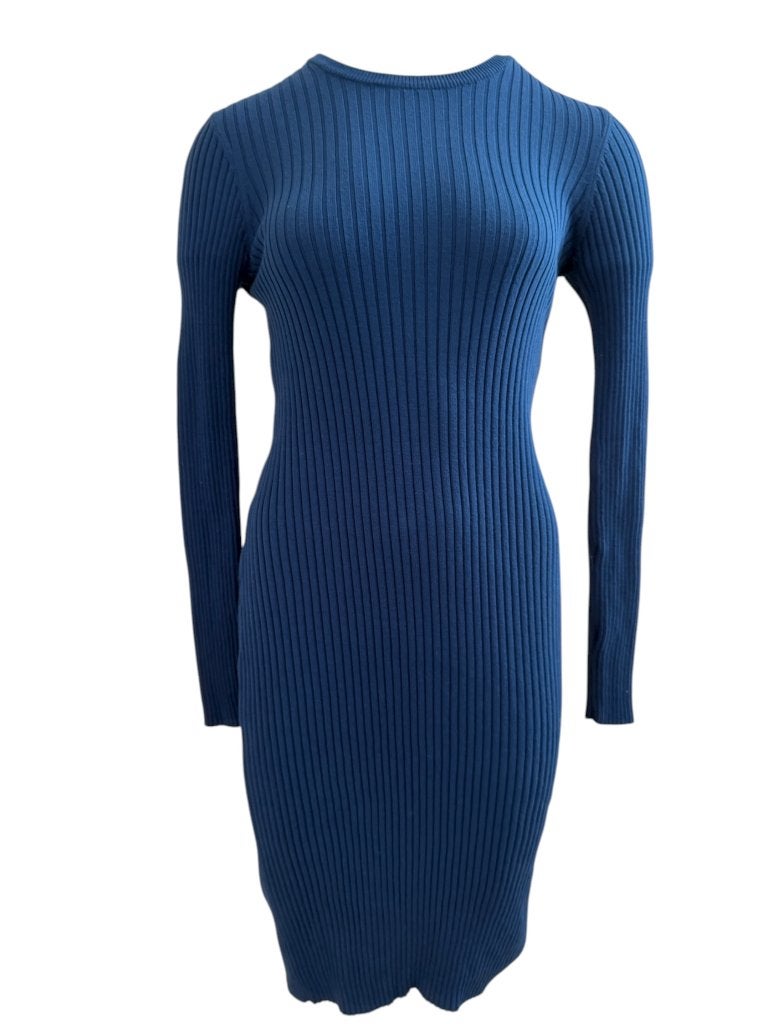 Armedangels jurk S, Blauw, Ophalen of Verzenden, Zo goed als nieuw, Onder de knie