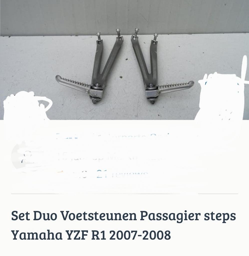 Set Duo Voetsteunen Passagier steps Yamaha YZF R1 2007-2008, Ophalen of Verzenden