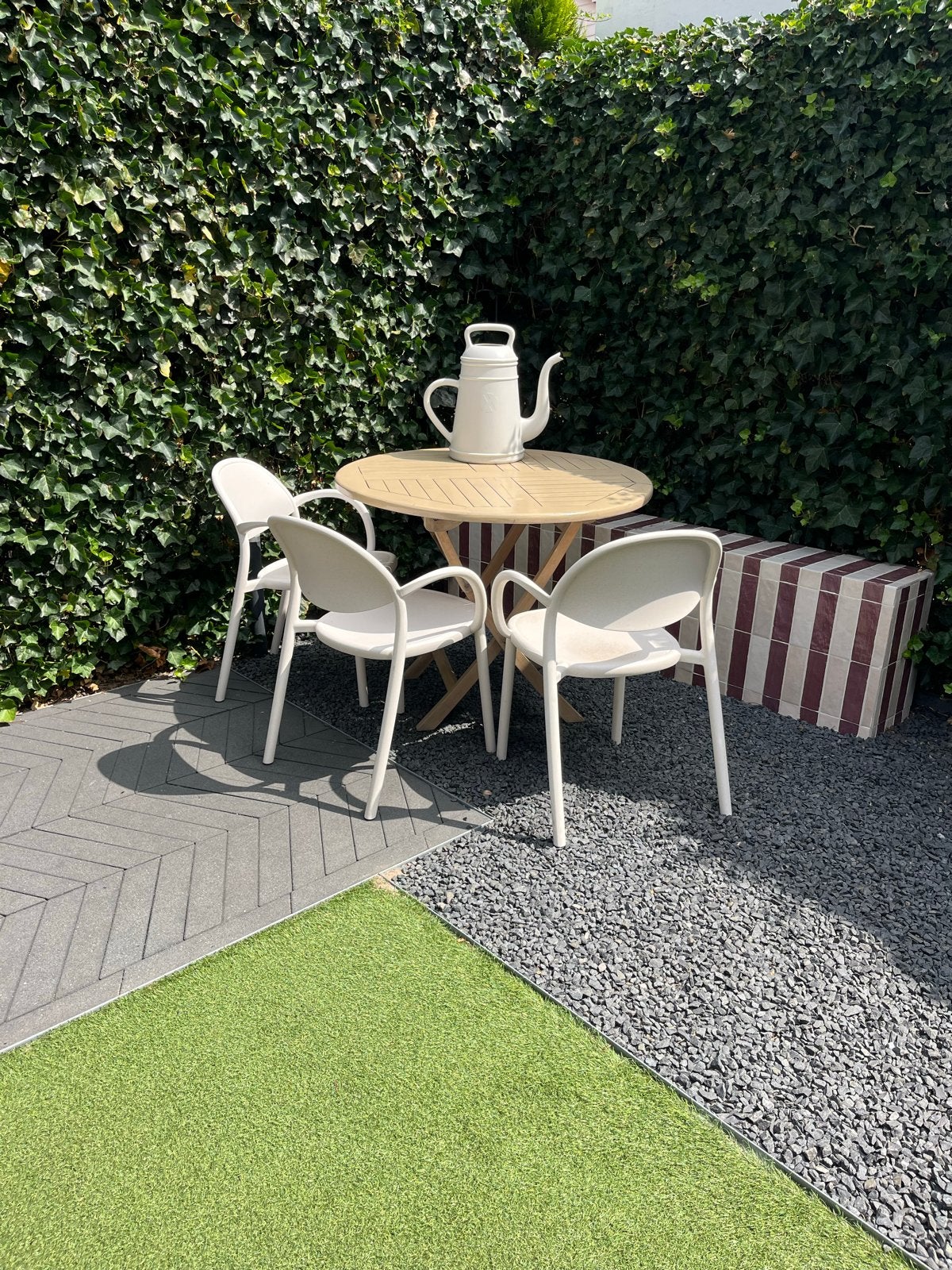 2 Tuinstoelen robbio Kwantum - zand, Ophalen, Gebruikt, Kunststof, Stapelbaar