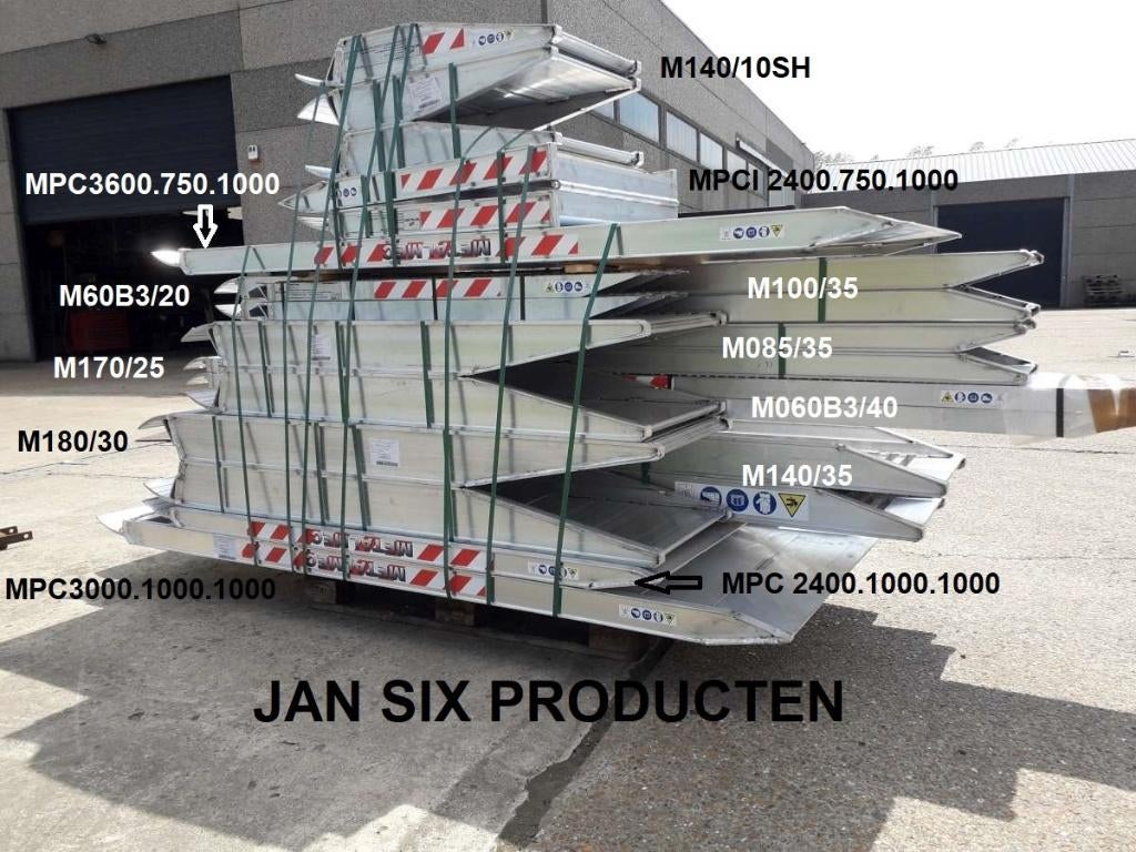 ALU OPRIJPLATEN TYPE 170/25 AFM 2500 x 510 CAP 10000 KG, Ophalen