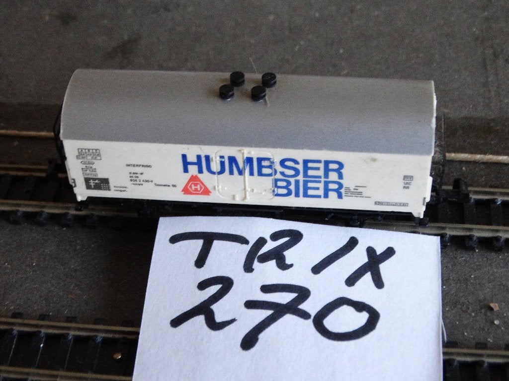 N-Spoor: adv 270: Trix, bierwagen  ́Humbser bier ́ 3259, Gelijkstroom of Wisselstroom, Trix, Wagon, Ophalen of Verzenden