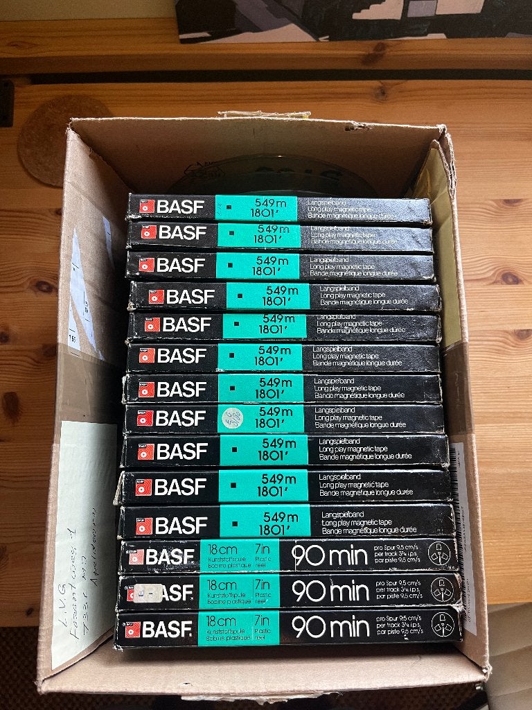 10x BASF 18 cm tapes / reels + 5 lege spoelen, Audio, Tv en Foto, Ophalen of Verzenden, Onderdeel
