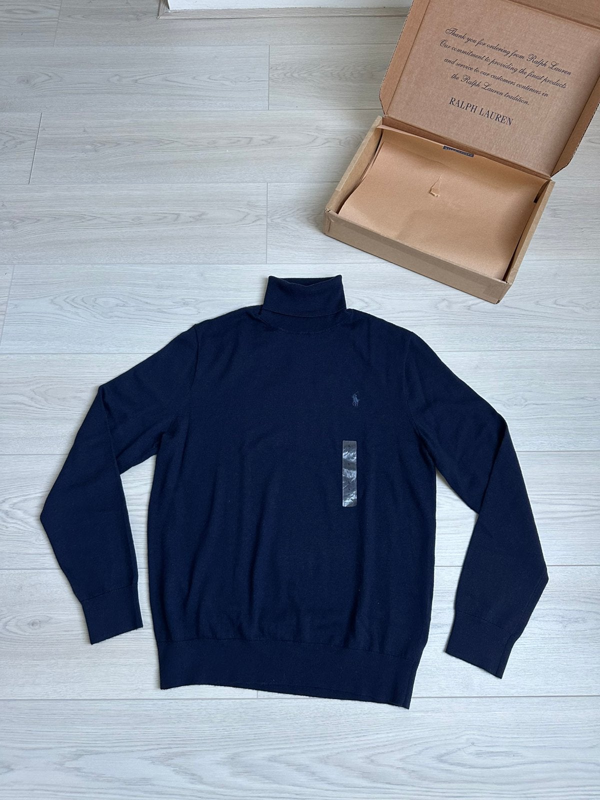 Ralph Lauren Wollen Coltrui Blauw maat L, Ophalen of Verzenden, Zo goed als nieuw, Blauw