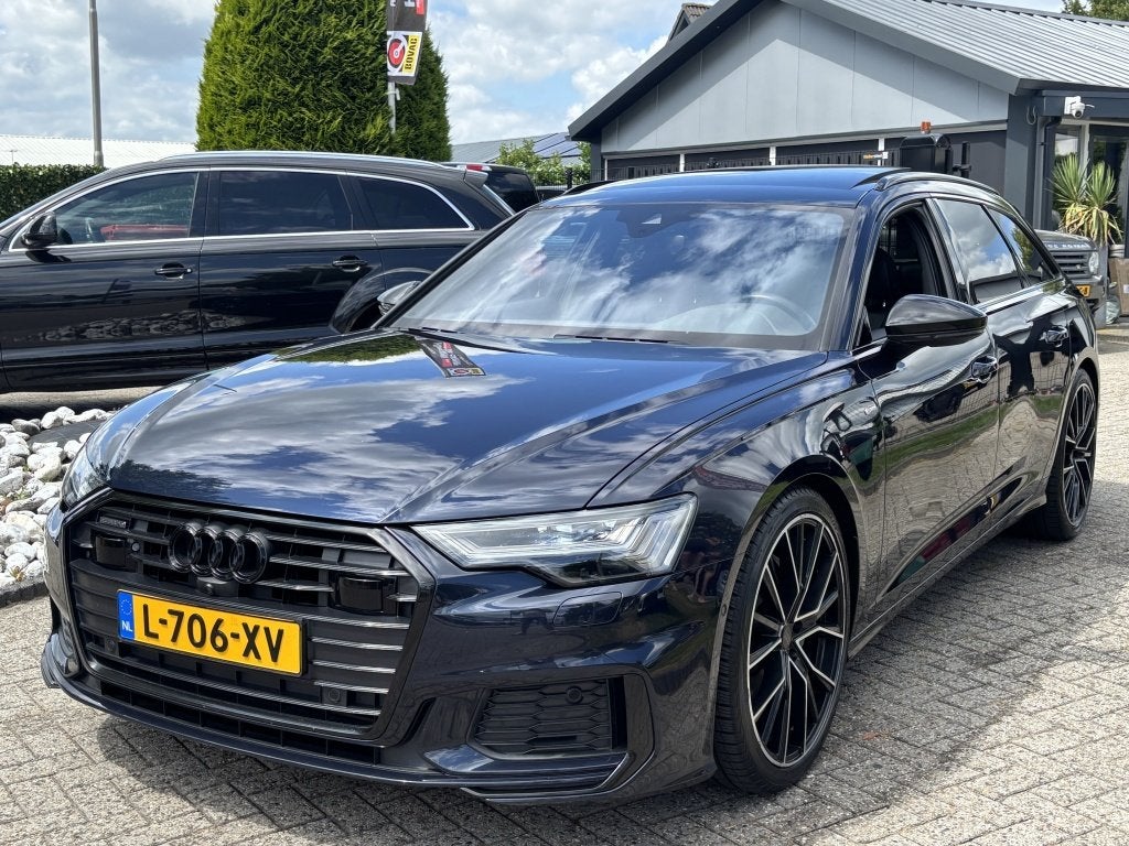 Audi A6 Avant 50 TDI V6 Quattro S-Line 2018 Panorama NW Mode, Automaat, Gebruikt, Blauw, Diesel