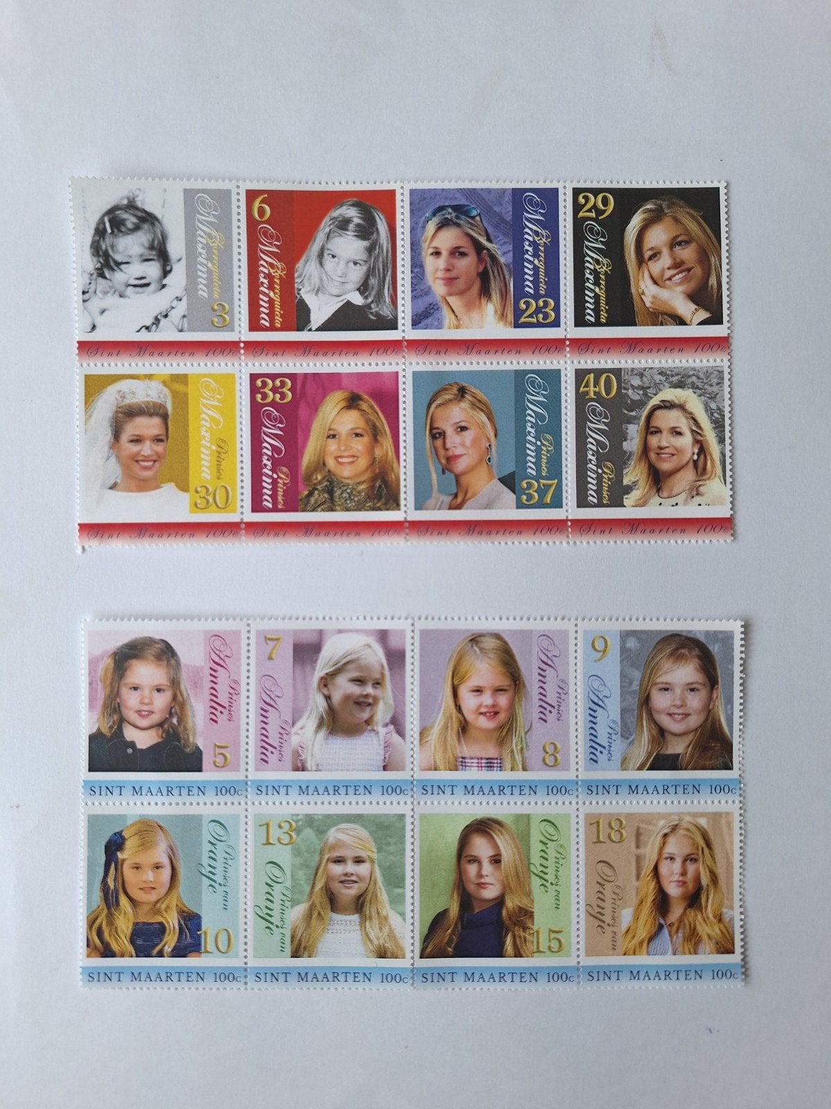 Postzegels Koningin Máxima & Prinses Amalia - Sint Maarten, Postzegels en Munten, Verzenden, Na 1940, Postfris