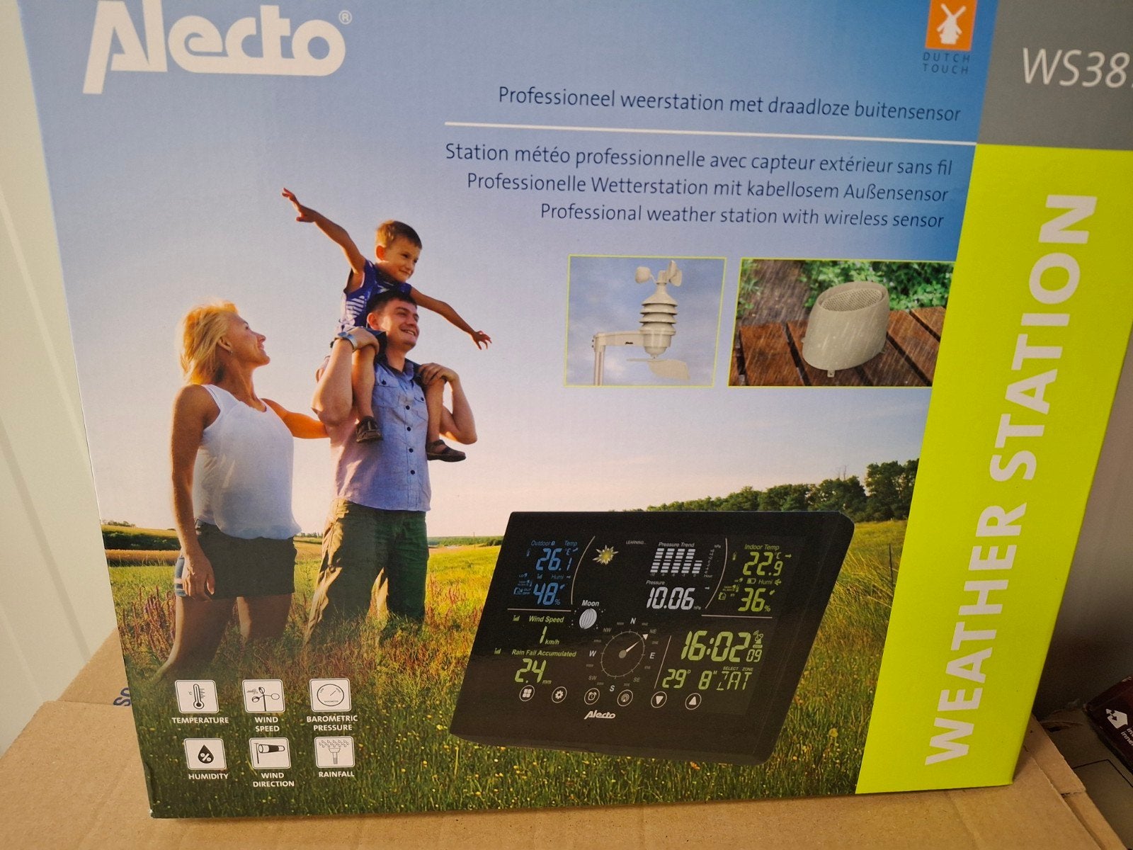 Alecto WS38 Professioneel Weerstation met Draadloze Sensor, Ophalen of Verzenden, Nieuw, Weerstation