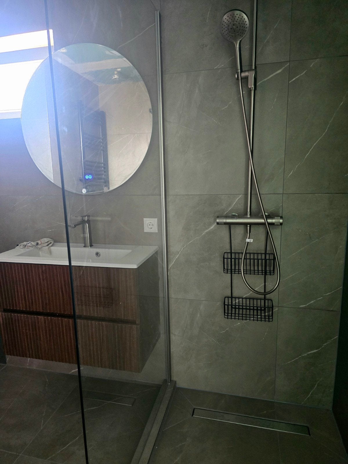 EnergieKer Pietragrey Taupe Rettt tegels 60x60cm, Ophalen, 60 cm of meer, 40 tot 60 cm, Keramiek
