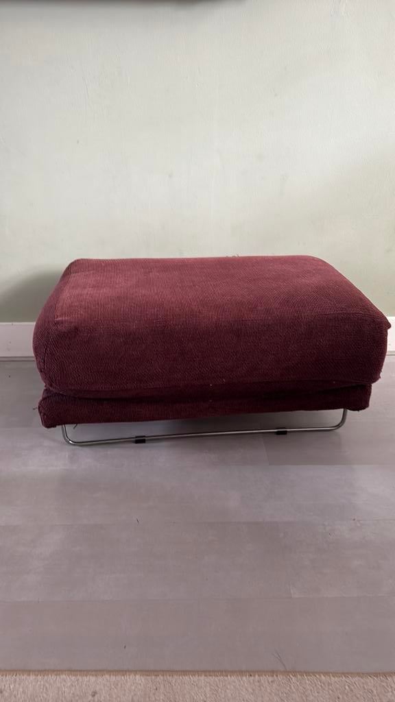 Tylosand voetenbankje donkerrood, Ophalen, Gebruikt, Vintage, 75 tot 100 cm