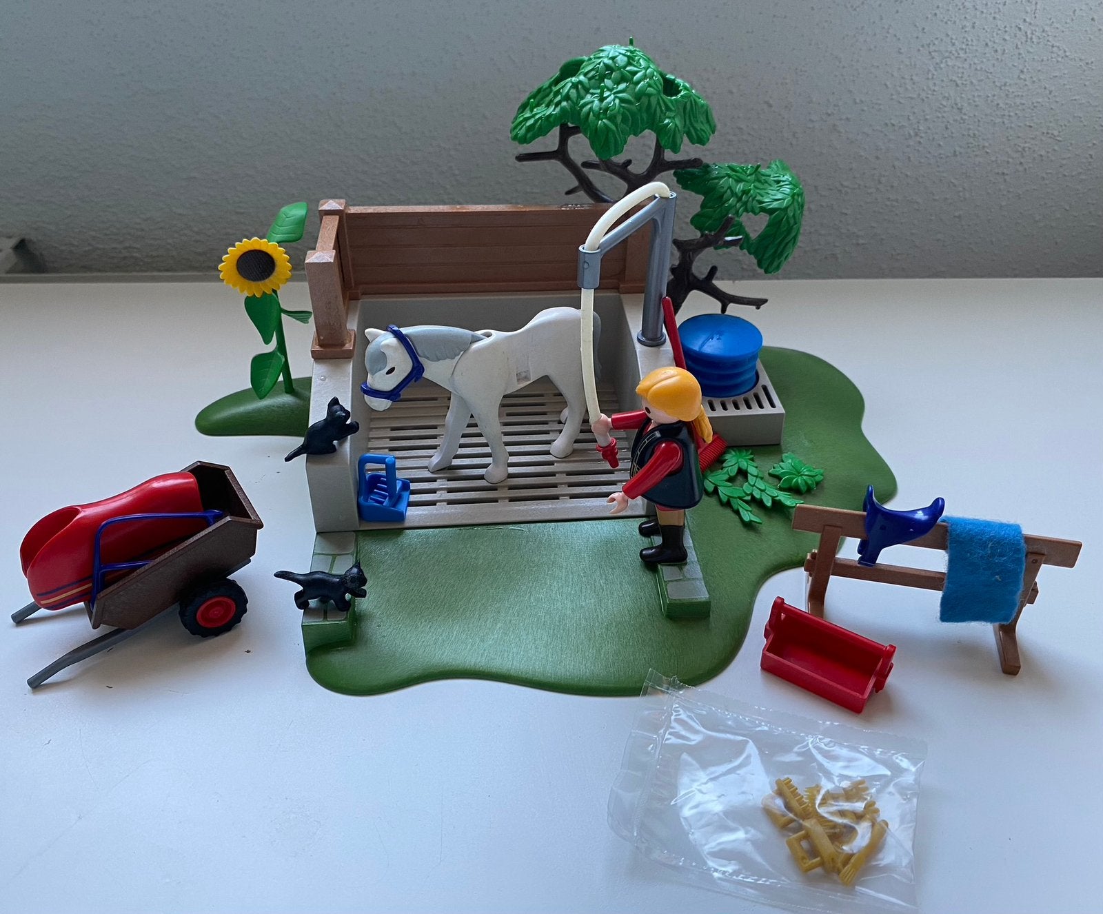 Playmobil 4193, Wasbox voor paarden., Gebruikt, Complete set, Overige typen, Ophalen of Verzenden