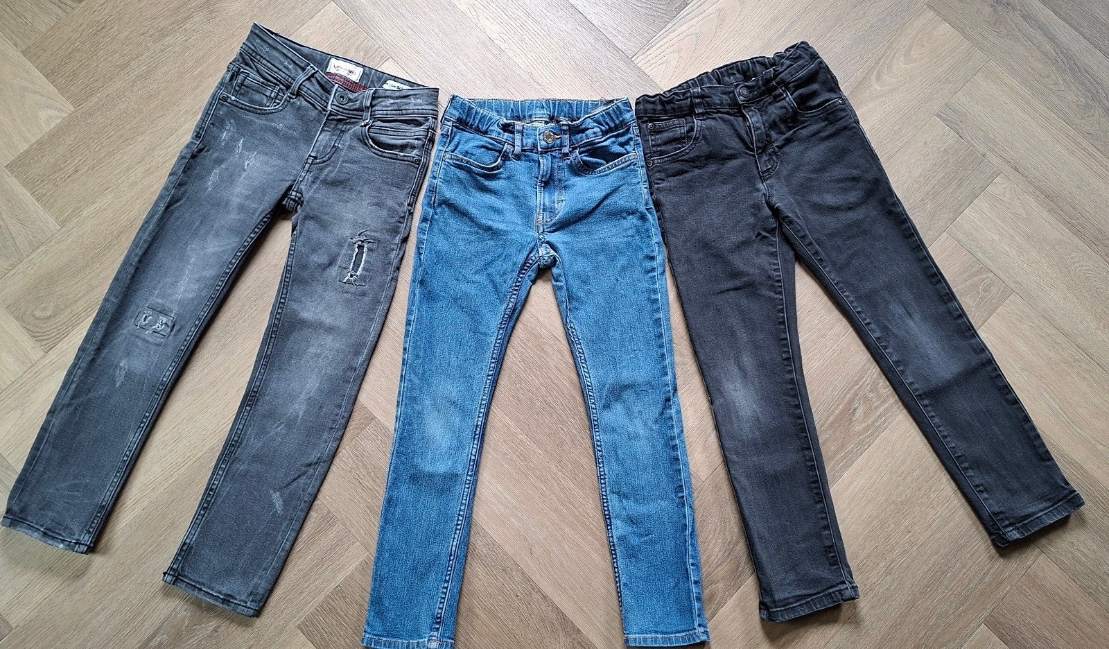 3 Mooie spijkerbroeken mt 122 Vingino, Tom Tailer, Ophalen, Zo goed als nieuw