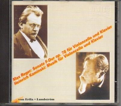 Kaminski & Reger: Cellosonate's / von Erffa, Ophalen of Verzenden, Modernisme tot heden, Zo goed als nieuw, Kamermuziek