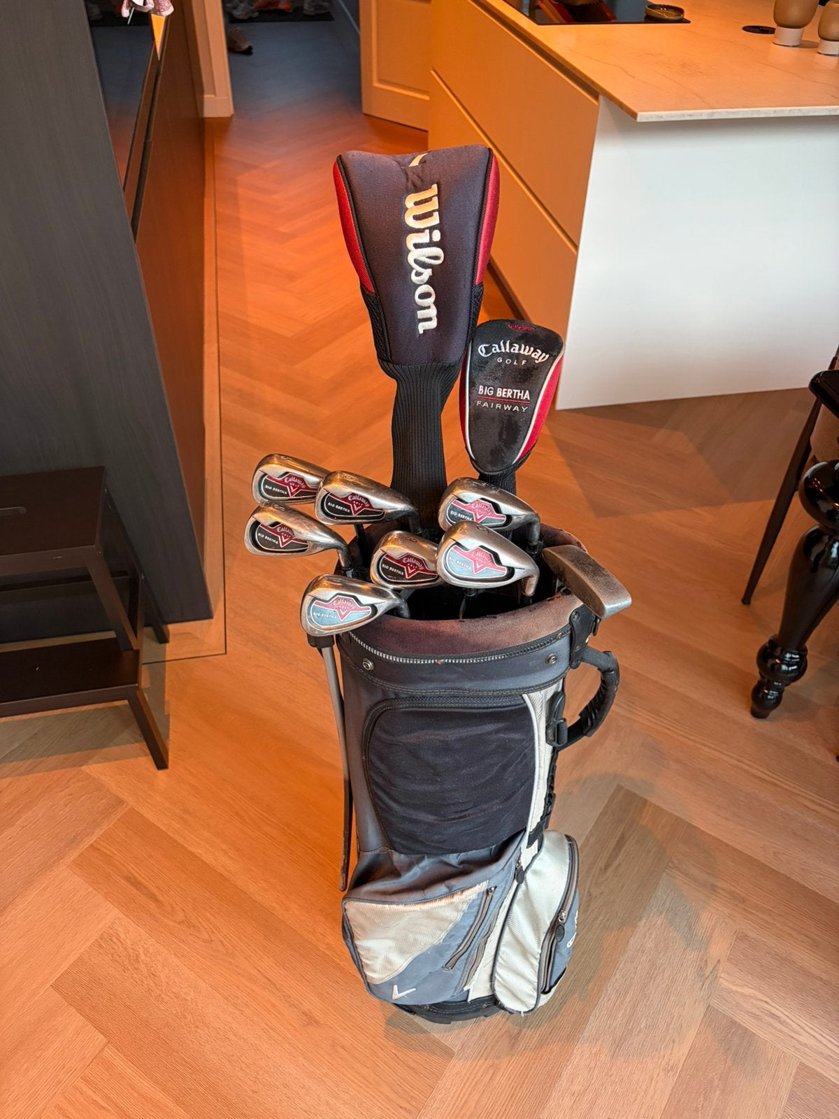 Callaway heren golfset ijzers, driver, houten, putter, tas, Sport en Fitness, Ophalen of Verzenden, Zo goed als nieuw, Set, Callaway